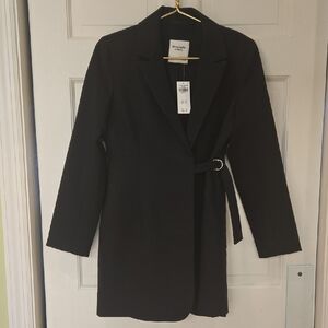 Abercrombie & Fitch Black Belted Blazer Dress XSP. NWT